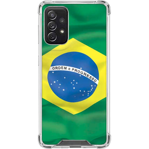 Brazil Flag Galaxy A72 5G Clear Case